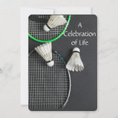 Invitation du service commémoratif Badminton (Dos)