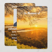 Invitation du service commémoratif Beau lever du s (Devant / Derrière)