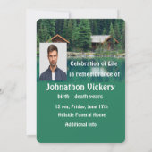 Invitation du service commémoratif Beautiful Lake  (Dos)