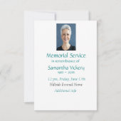 Invitation du service commémoratif Deux oiseaux Si (Dos)