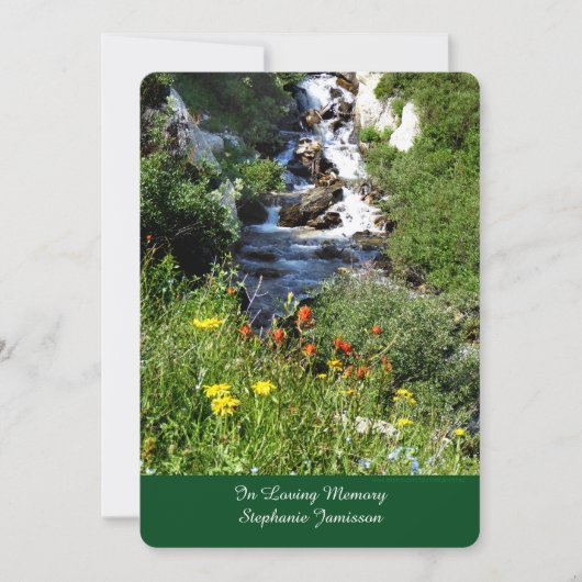 Invitation du service commémoratif Fleur sauvage d (Devant)