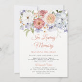 Invitation du service commémoratif Floral Aquarell (Devant)