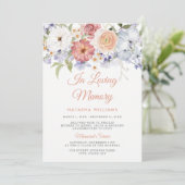 Invitation du service commémoratif Floral Aquarell (Debout devant)