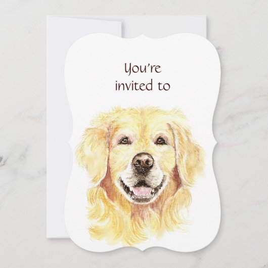 Invitation du service commémoratif Golden Retrieve (Devant)