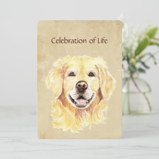 Invitation du service commémoratif Golden Retrieve (Debout devant)