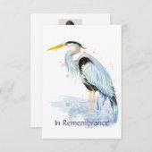 Invitation du service commémoratif Grand Héron ble (Devant / Derrière)