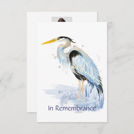 Invitation du service commémoratif Grand Héron ble (Devant / Derrière)