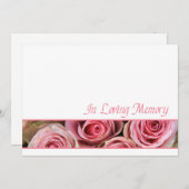 Invitation du service commémoratif In Love Memory (Devant / Derrière)