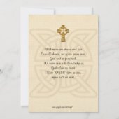 Invitation du service commémoratif noeud et croix  (Dos)