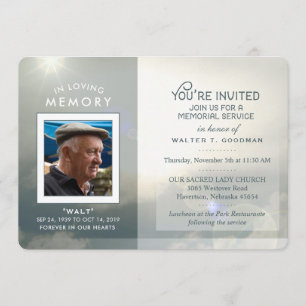 Invitation du service commémoratif Nuages pacifiqu