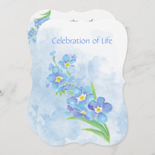 Invitation du service commémoratif Oubliez-moi pas (Devant / Derrière)