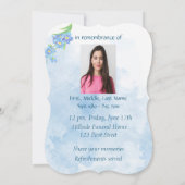 Invitation du service commémoratif Oubliez-moi pas (Dos)