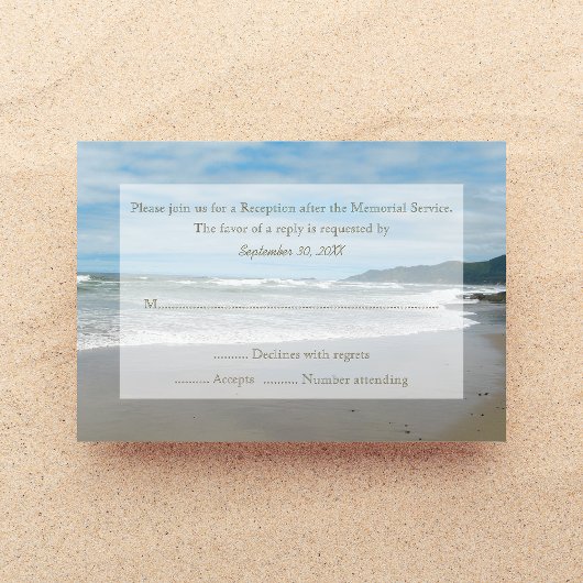 Invitation du service commémoratif RSVP