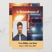 Invitation du service commémoratif Semi-camion Tra (Devant / Derrière)