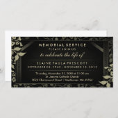 Invitation du service de mémorial Floral Black & G (Devant / Derrière)