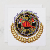 Invitation du service d'incendie élégant (Devant / Derrière)