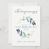 INVITATION DU SERVICE MÉMORIAL DE LA FAUNE BLUE D' (Devant)