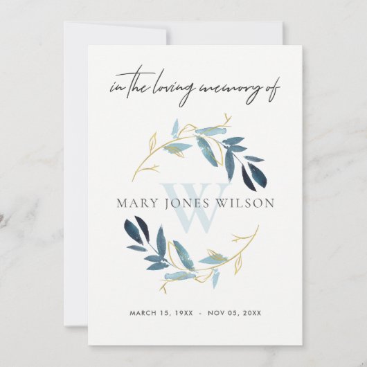 INVITATION DU SERVICE MÉMORIAL DE LA FAUNE BLUE D' (Devant)