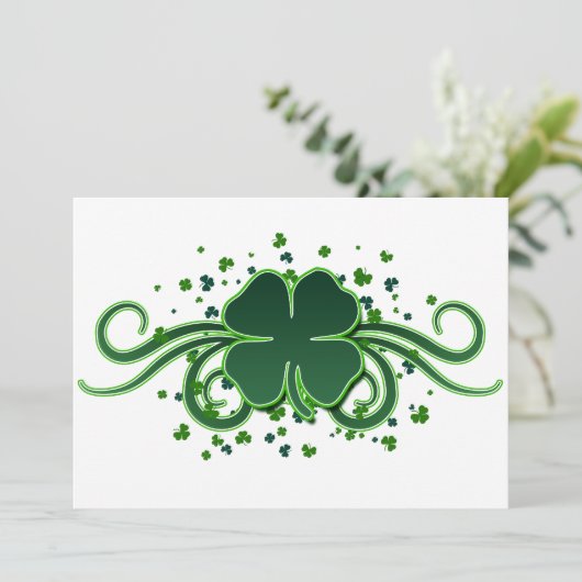 Invitation du Shamrock de la Saint-Patrick (Debout devant)