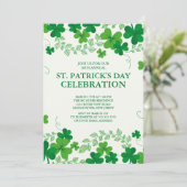 Invitation du Shamrock moderne St. Patrick's Party (Debout devant)