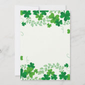 Invitation du Shamrock moderne St. Patrick's Party (Dos)
