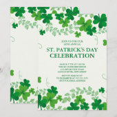 Invitation du Shamrock moderne St. Patrick's Party (Devant / Derrière)