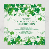 Invitation du Shamrock moderne St. Patrick's Party (Devant / Derrière)