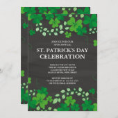 Invitation du Shamrock St. Patrick's Party (Devant / Derrière)