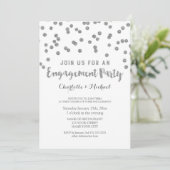Invitation du Silver Confetti Engagement Party (Debout devant)