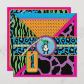 Invitation du singe de la jungle sauvage (Devant / Derrière)