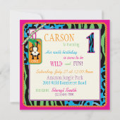 Invitation du singe de la jungle sauvage (Dos)