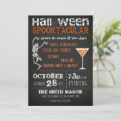 Invitation du Skeleton Black Orange Party d'Hallow (Debout devant)