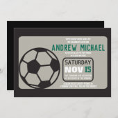 Invitation du SOCCER Bar Mitzvah (Devant / Derrière)