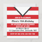 Invitation du Soccer Jersey Theme Party, Rouge (Devant)