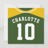 Invitation du Softball Jersey Theme Party (Dos)