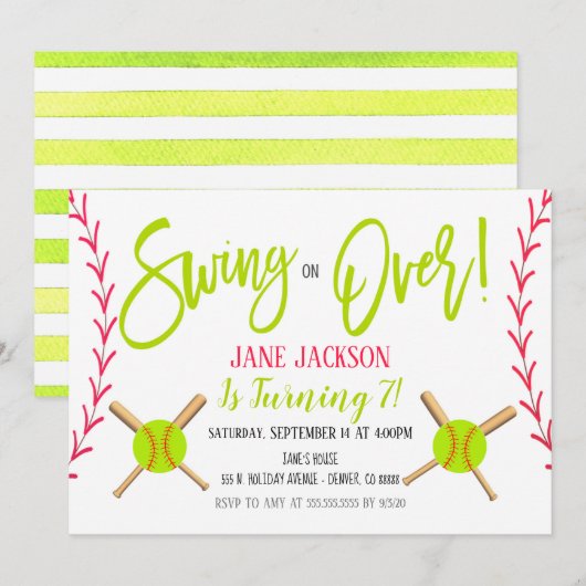 Invitation du Soiball Party (Devant / Derrière)