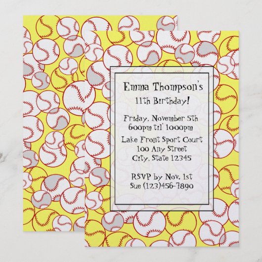 Invitation du Soiball Party (Devant / Derrière)