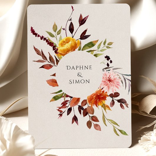 Invitation du soir Burnt Orange Script moderne