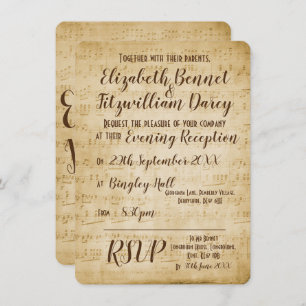 Invitation du soir de musique vintage