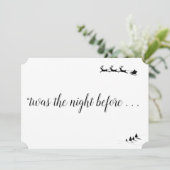 Invitation du soir de Noël "Twas Night Before" (Debout devant)