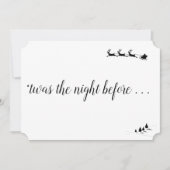 Invitation du soir de Noël "Twas Night Before" (Devant)