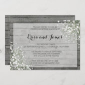 INVITATION DU SOIR DU BÉBÉ RUSTIQUE (Devant / Derrière)