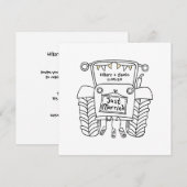 Invitation du soir du Mariage campagnard sur mesur (Devant / Derrière)