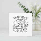 Invitation du soir du Mariage campagnard sur mesur (Debout devant)