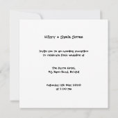 Invitation du soir du Mariage campagnard sur mesur (Dos)