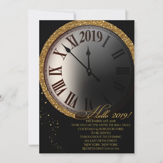 Invitation du soir du Nouvel An (Devant)