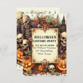 Invitation du soir Eerie : Soirée d'Halloween pers (Devant / Derrière)