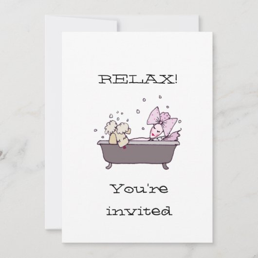 Invitation du Spa de la carte plat à deux côtés du (Devant)