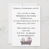 Invitation du Spa de la carte plat à deux côtés du (Dos)