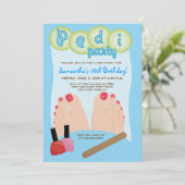 Invitation du spa PEDICURE Pedi Party 5x7 (Debout devant)